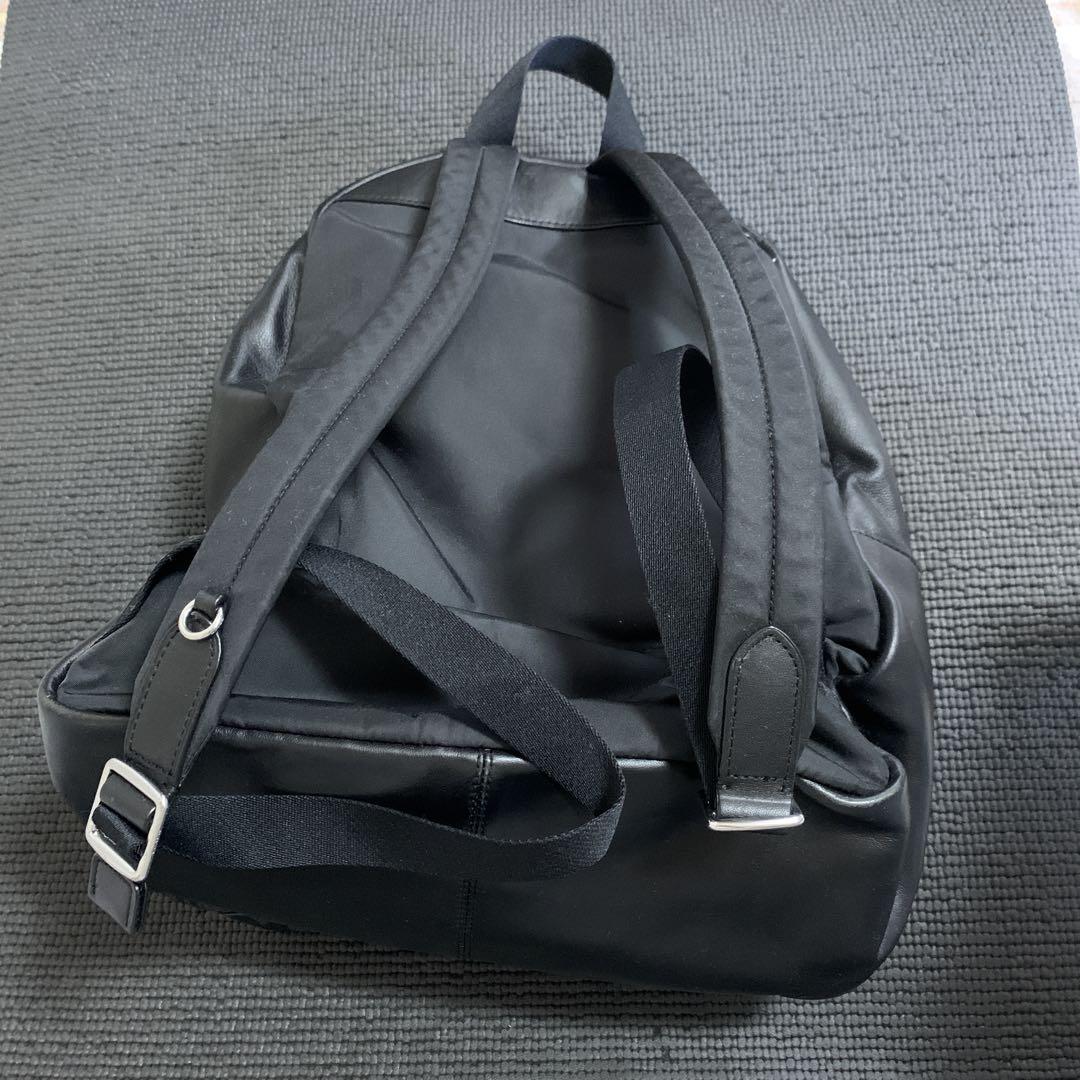 COACH ブラック レザーバックパック