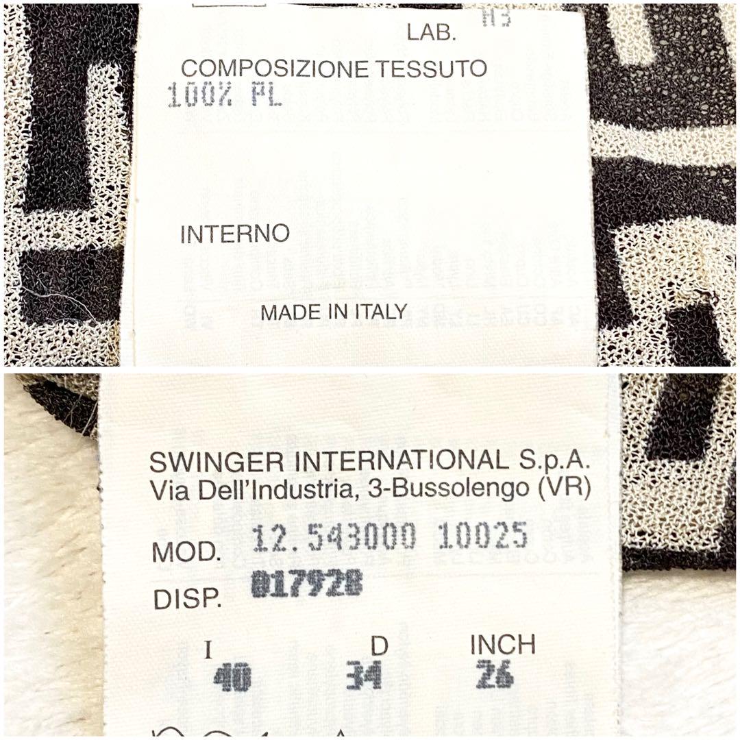未使用級 FENDI フェンディ ズッカ柄 Vネック Tシャツ 40 Mサイズ