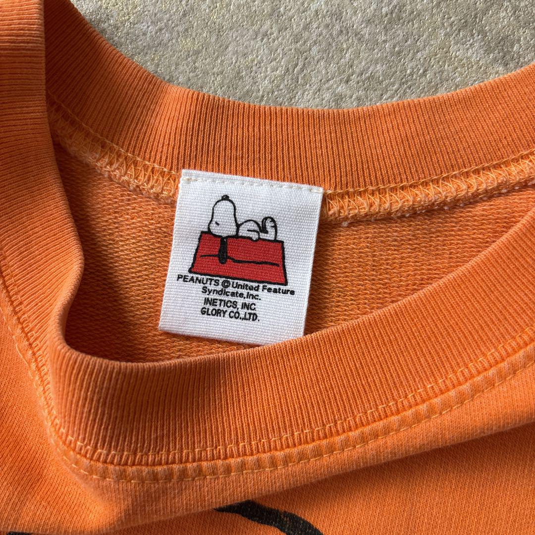 オリジナル商品 SNOOPY スヌーピー 半袖スエット オレンジ Mサイズ