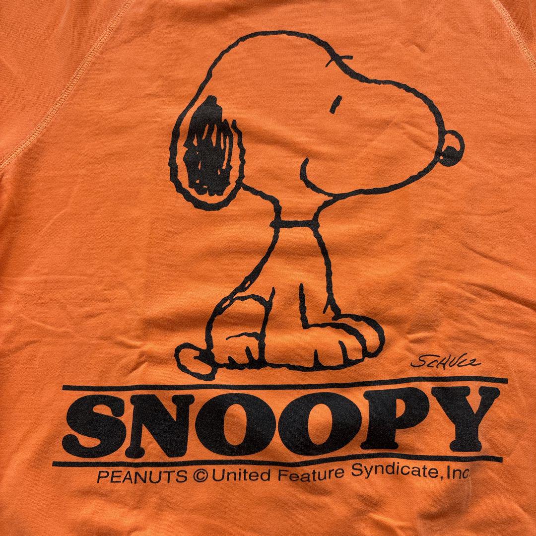 オリジナル商品 SNOOPY スヌーピー 半袖スエット オレンジ Mサイズ