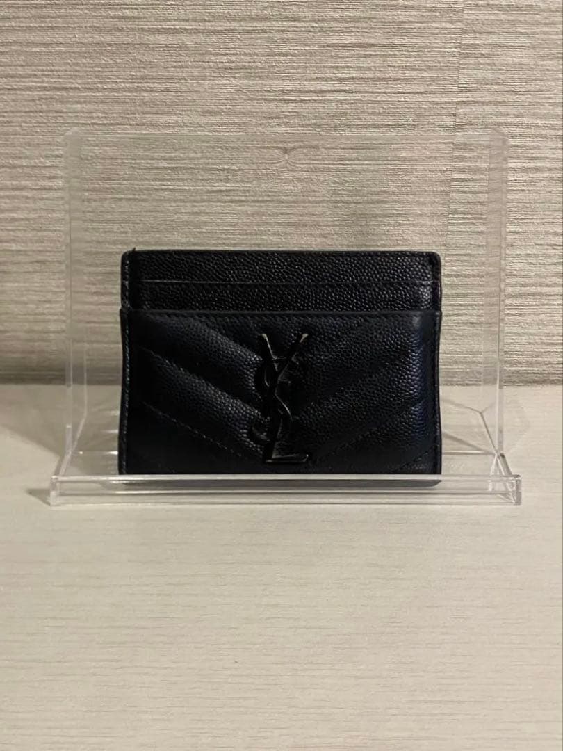 【超高級品・SAINT LAURENT✨】カードケース ブラック レザー