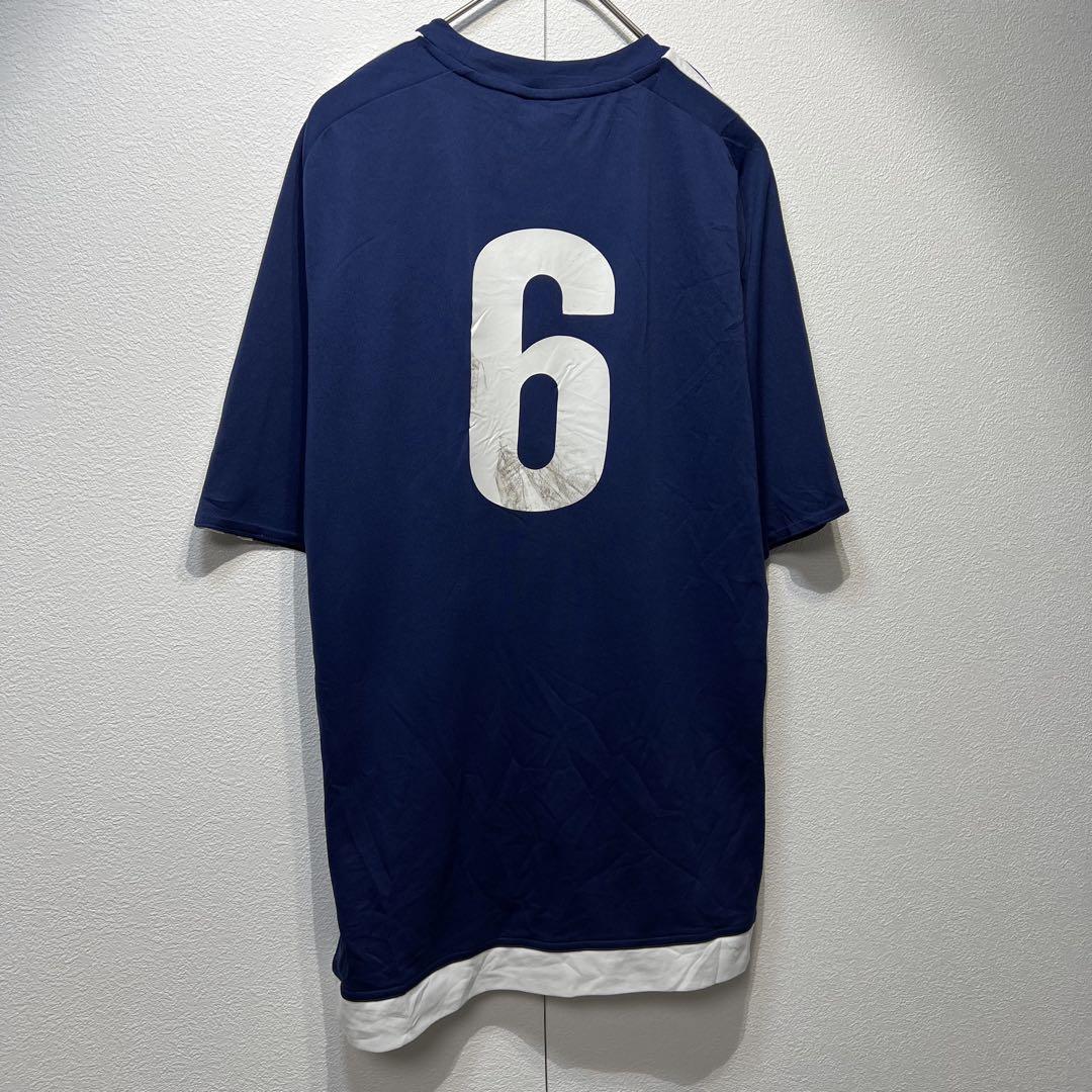【US規格】希少 アディダス SYC 3ライン サッカーシャツ ネイビー 紺 S