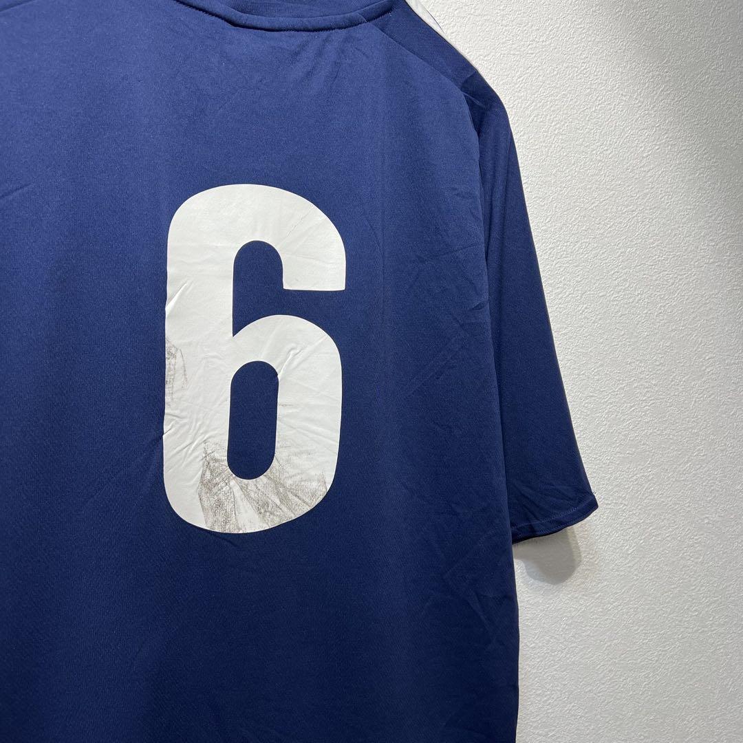 【US規格】希少 アディダス SYC 3ライン サッカーシャツ ネイビー 紺 S