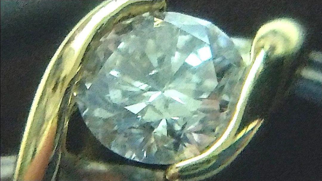 【美品】 Pt900 K18 0.41ct 天然ダイヤ コンビリング 12号