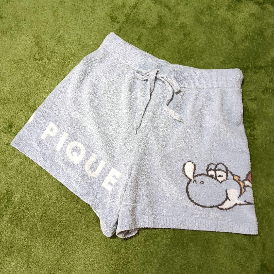 ジェラートピケ 美品 ヨッシー パジャマ ブルー ズボン レディース パンツ
