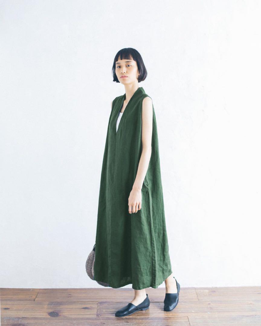 【新品】 08Mab　ゼロハチマブ　ロング ワンピース　リネン　ノースリーブ