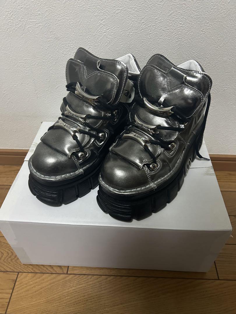 newrock シルバー 39 厚底 y2k グランジ サイバー