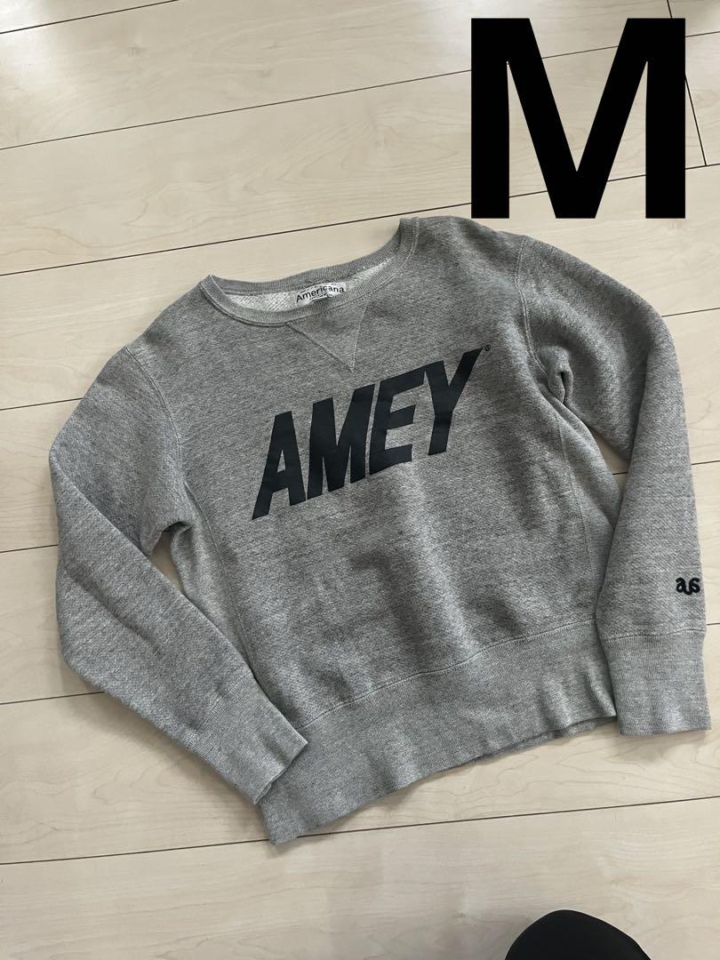 アメリカーナ　トレーナー　スウェット　AMEY ロゴ　サイズM グレー