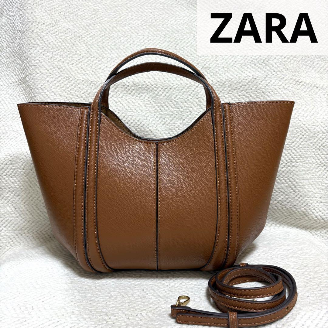 極美品 ZARA ザラ 今期 人気モデル ステッチミニシティバッグ