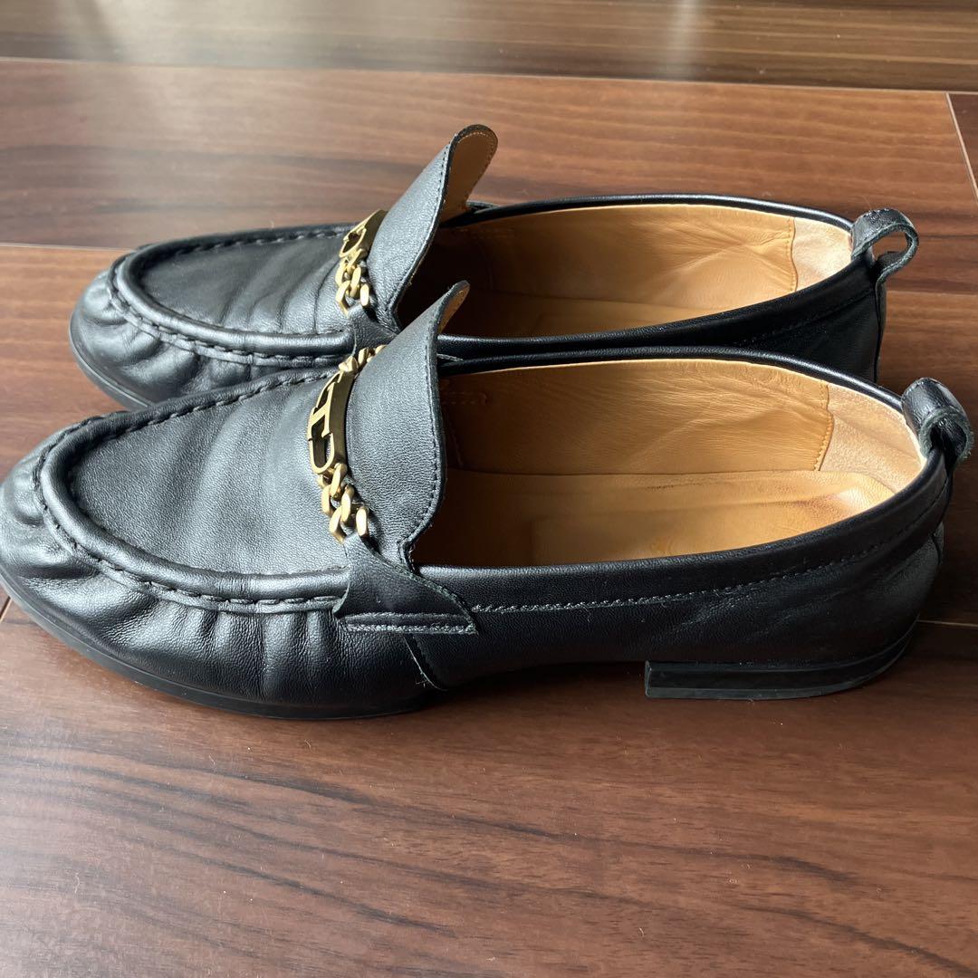 TOD’S トッズ ダブル T チェーン ソフトレザー ギャザー ローファー TOD'S トッズ XXW59C0EN90 SHA ローファー HOOK レディース