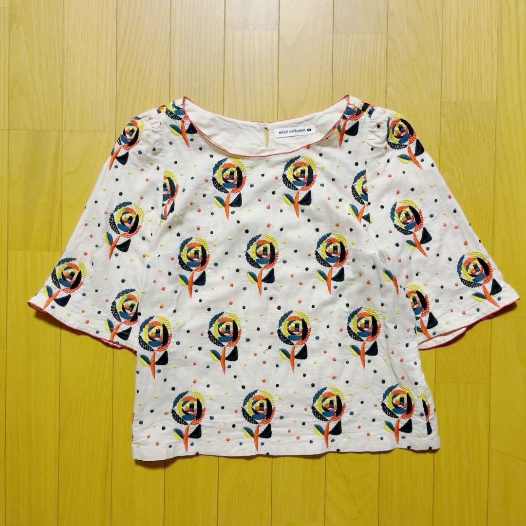 【美品】ミナ ペルホネン sand rose サンドローズ シャツ ブラウス