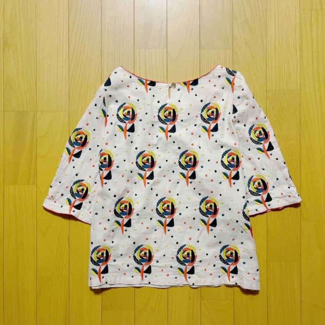 【美品】ミナ ペルホネン sand rose サンドローズ シャツ ブラウス
