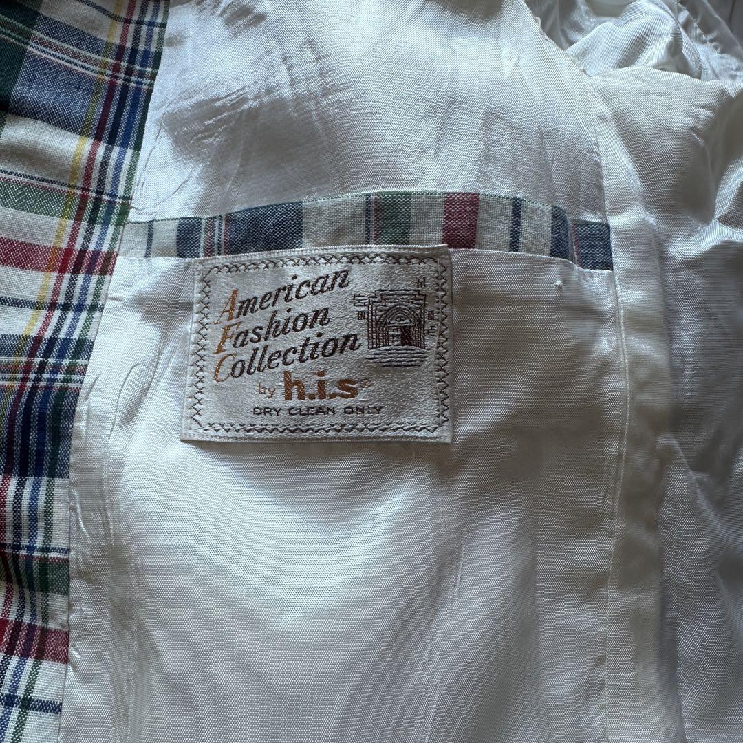 70s “h.i.s” Madras Plaid Tailored Jacket