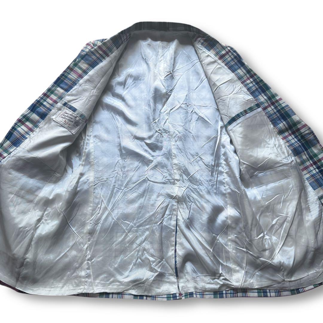 70s “h.i.s” Madras Plaid Tailored Jacket