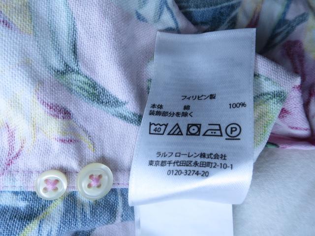 RALPH LAUREN フローラル BD シャツ L 　花柄