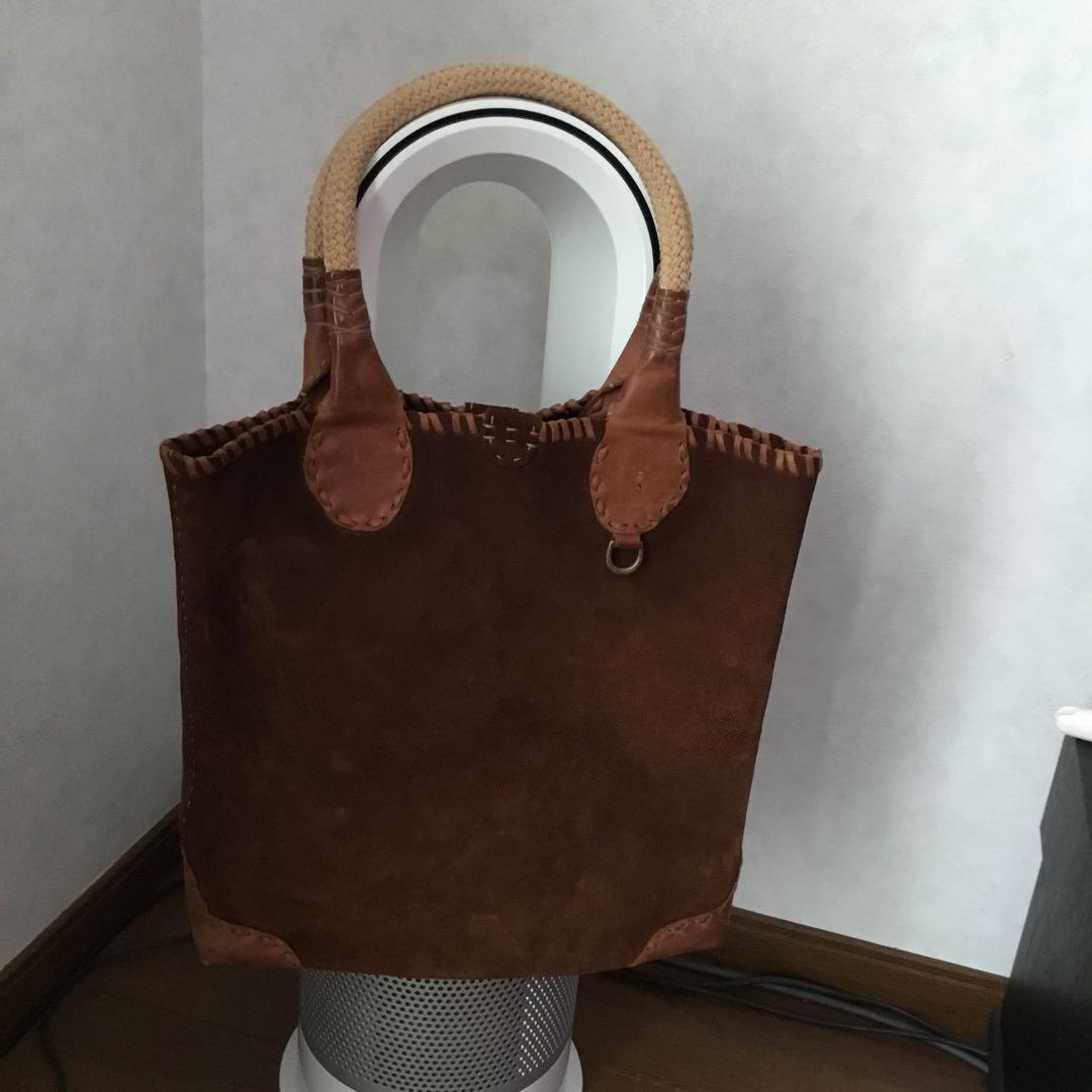 スエード　トートバッグ