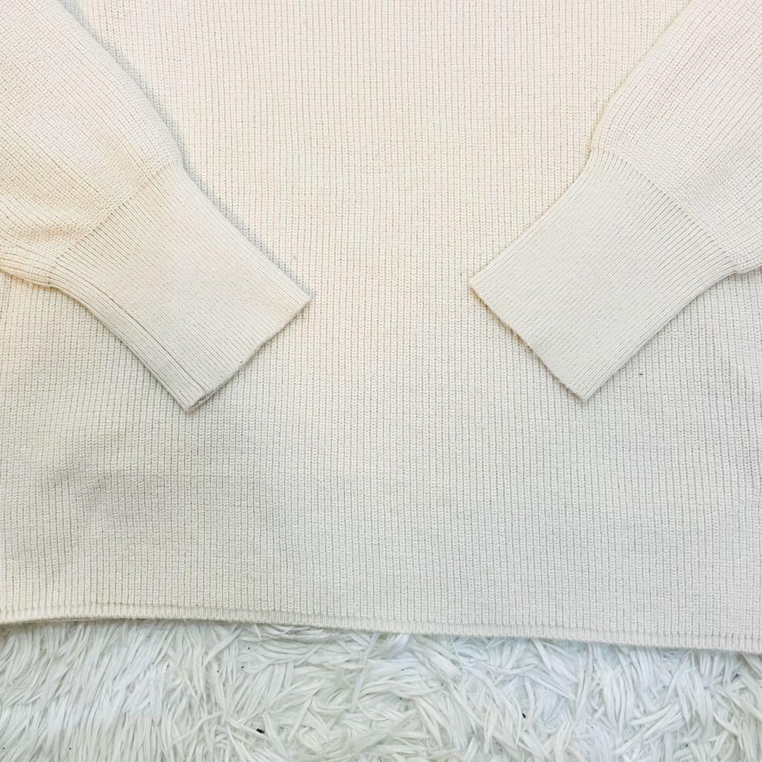 Loungedress Vネックニット オフホワイト Fサイズ