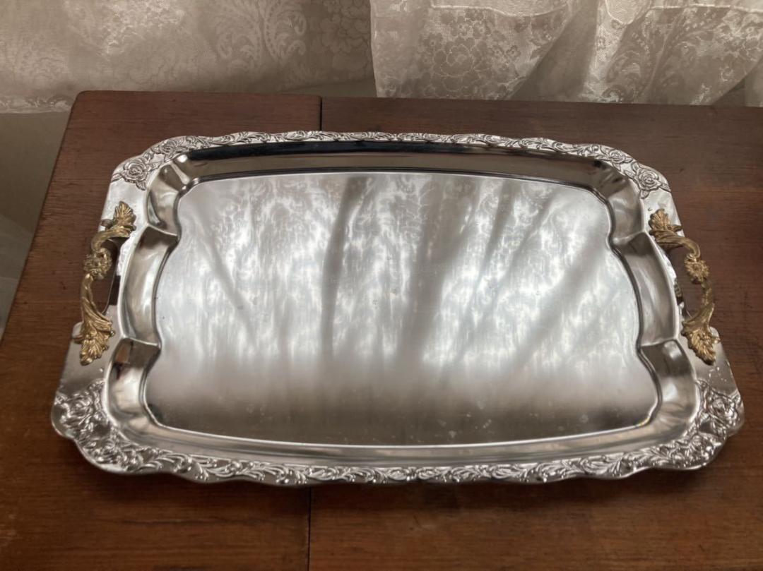 新作即納 おもてなし フルーツ 鍋 アンティーク BBQ UhzuH-m18204143042 銀食器 トレイ トレー カット 高品質HOT