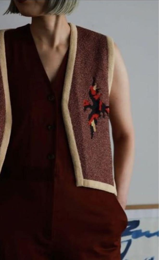 ＜6(ROKU)＞MEXICAN MOTIF JAQUARD VEST/ベスト