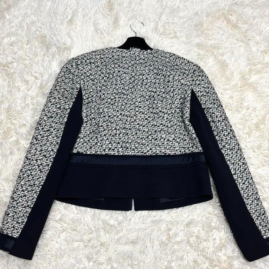 ☆美品☆TORY BURCH ツイード ノーカラージャケット　シルク混 4