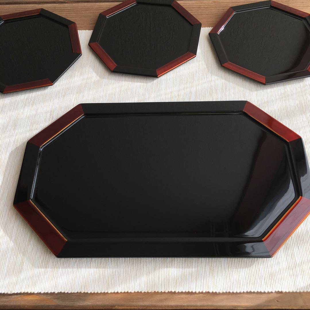 宮内庁御用達 漆器山田平安堂 白檀八角皿 6枚セット 菓子皿 銘々皿 宮内庁御用達 漆器山田平安堂 白檀八角皿 6枚セット 菓子皿 銘々皿