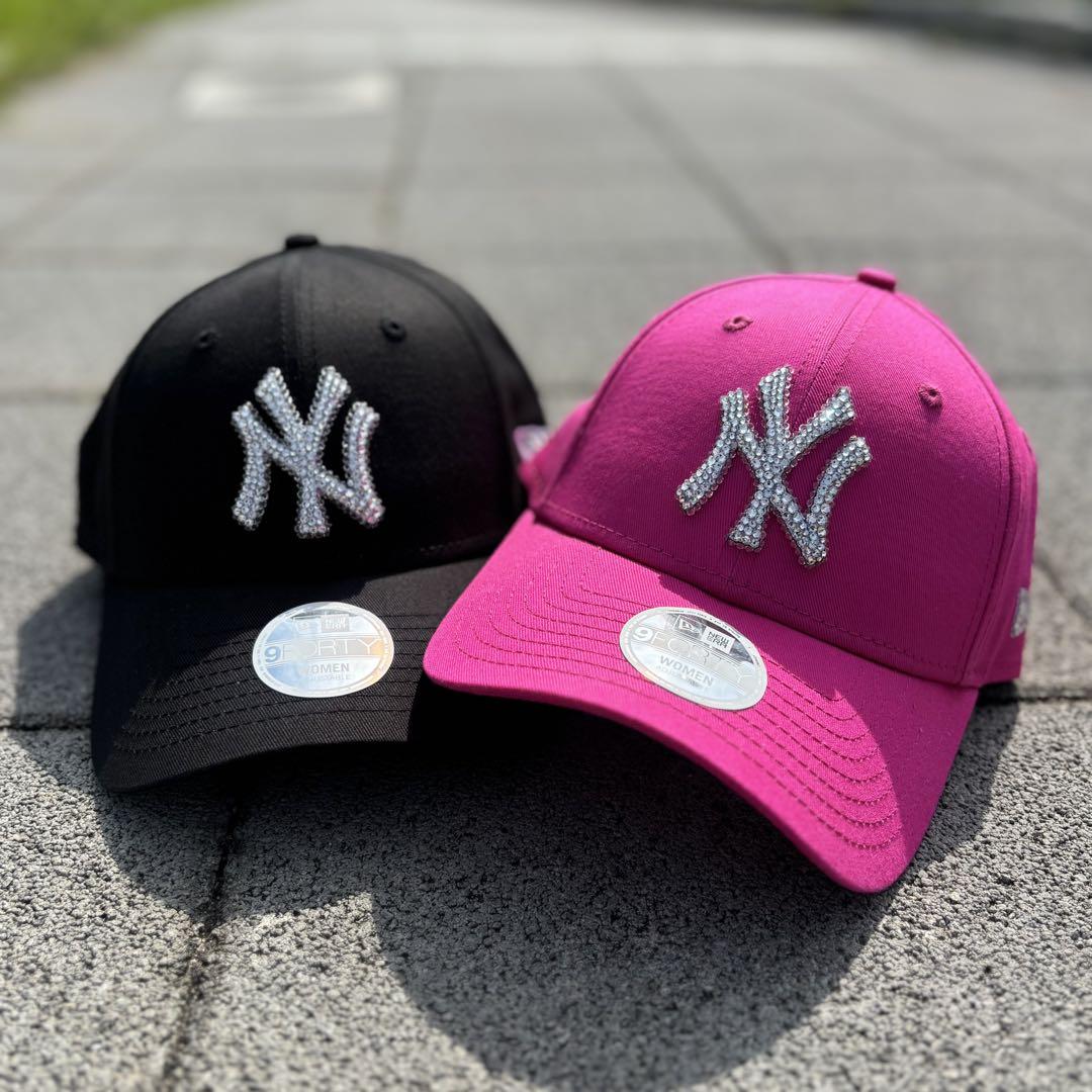New Era 9FORTY ブラックキャップ スワロフスキー 即納】New Era 9FORTY ブラック ニューエラ スワロフスキー