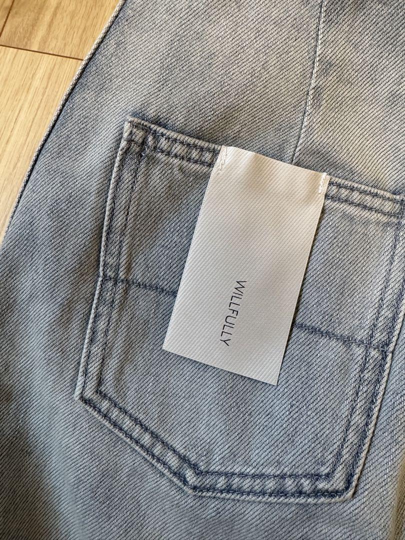 パンツ WILLFULLY loosedistressedeffectdenim PT