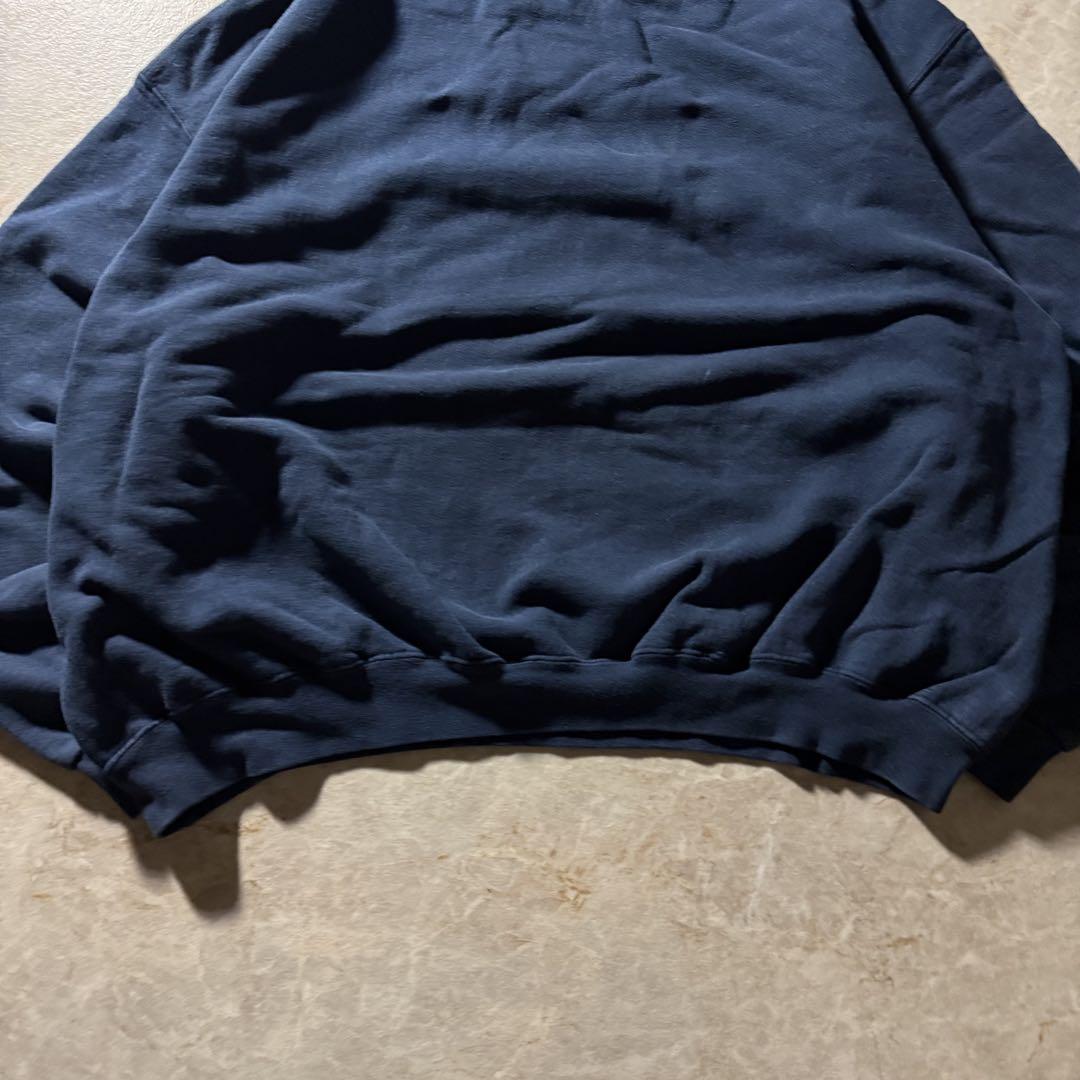 champion authenticソリッドスウェット短丈ネイビー古着 CBOY