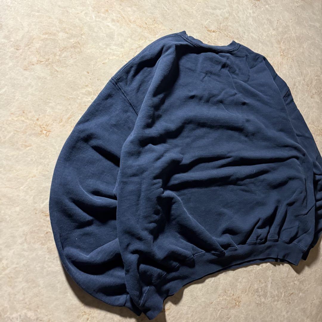 champion authenticソリッドスウェット短丈ネイビー古着 CBOY
