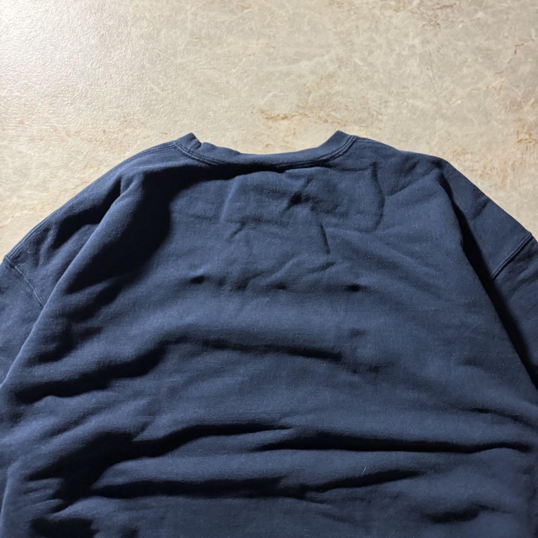 champion authenticソリッドスウェット短丈ネイビー古着 CBOY