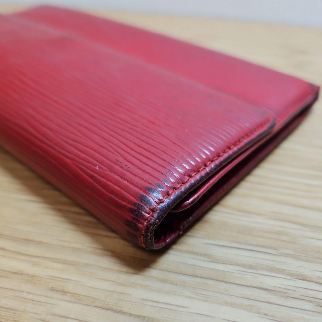 ルイヴィトン エピ 長財布 ポシェット ポルトモネ クレディ M63577 赤