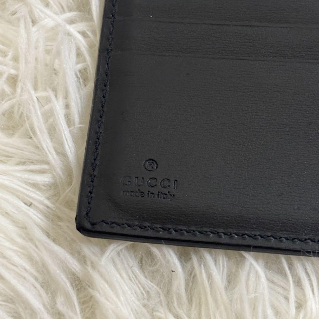 ✨美品GUCCI GG MARMONT 二つ折り財布　 レザー　ブラック