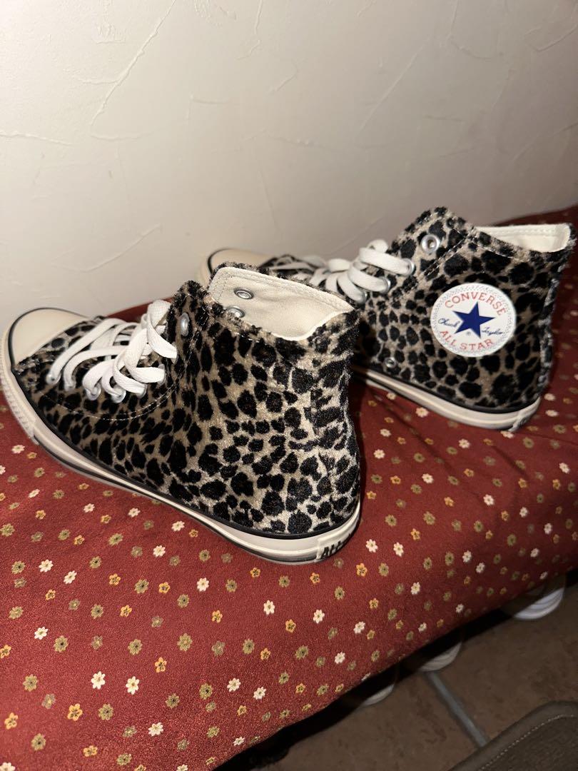 converse コンバース　ハイカット　スニーカー　ヒョウ柄