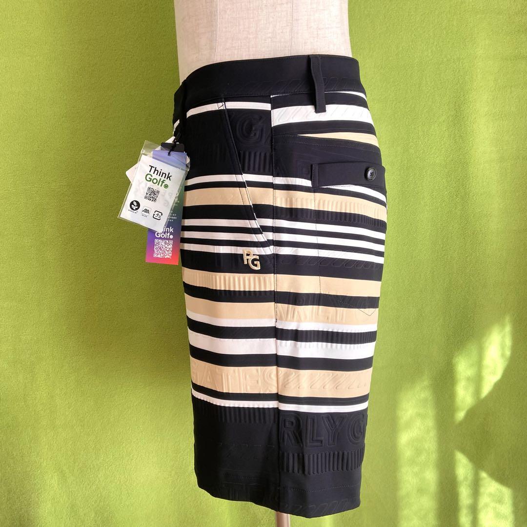 パーリーゲイツ メンズ ハーフパンツ エンボス マルチボーダー ストレッチ XL パーリーゲイツ メンズ ハーフパンツ エンボス マルチボーダー
