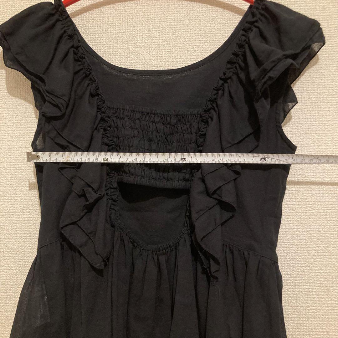 iNtimite フリルプルオーバー　佐々木希　黒　ブラック　ノースリーブ　美品