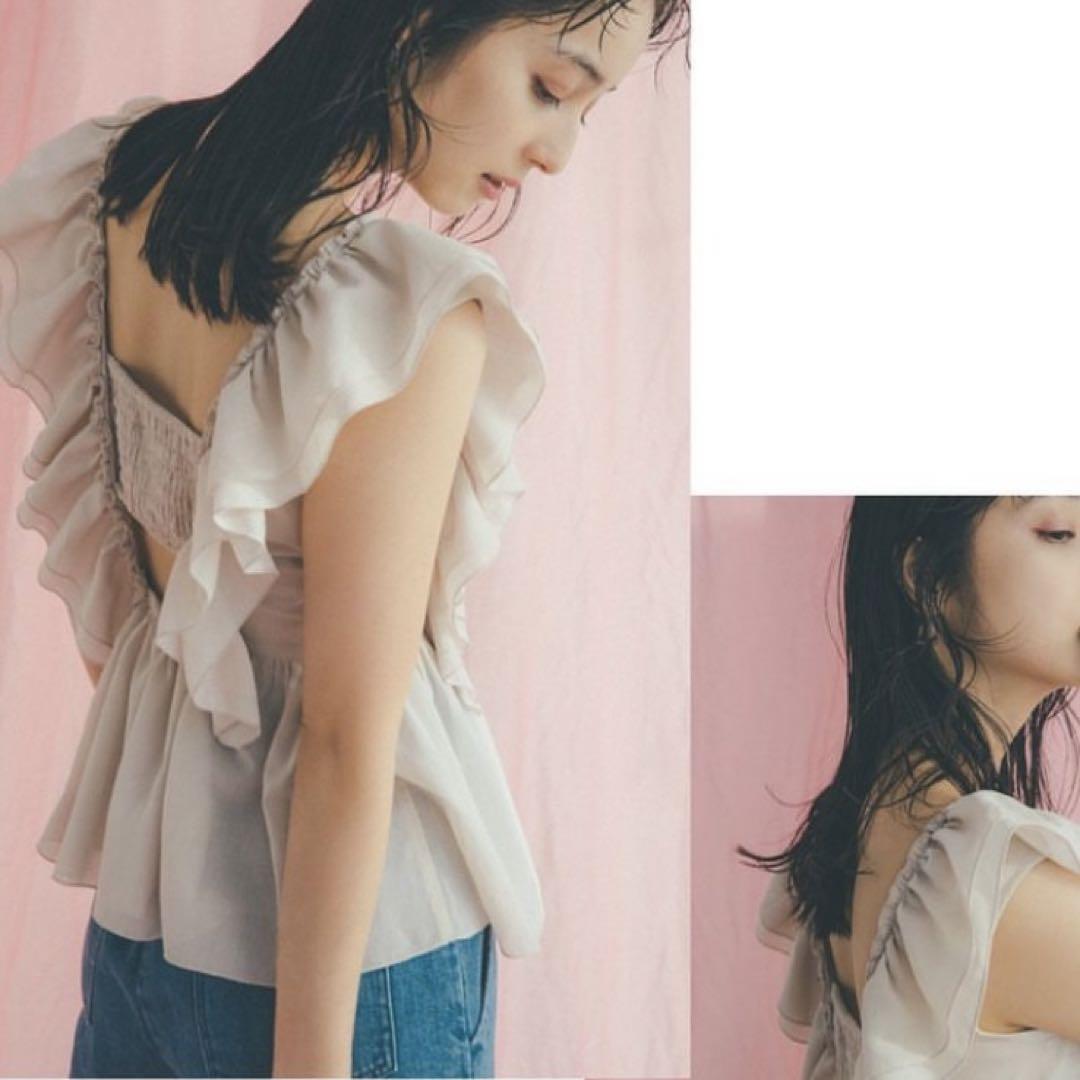 iNtimite フリルプルオーバー　佐々木希　黒　ブラック　ノースリーブ　美品