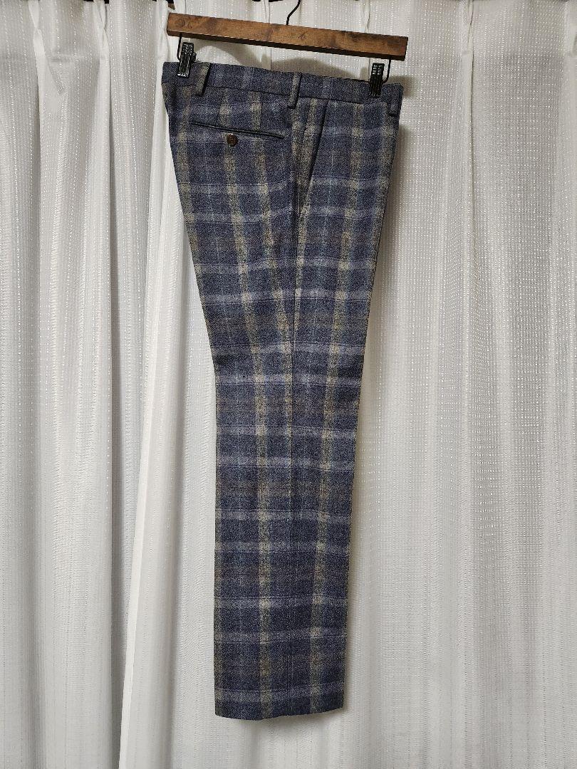 【美品】PT01　BEAMS F別注　ラナウール　グレンチェック　44　秋冬