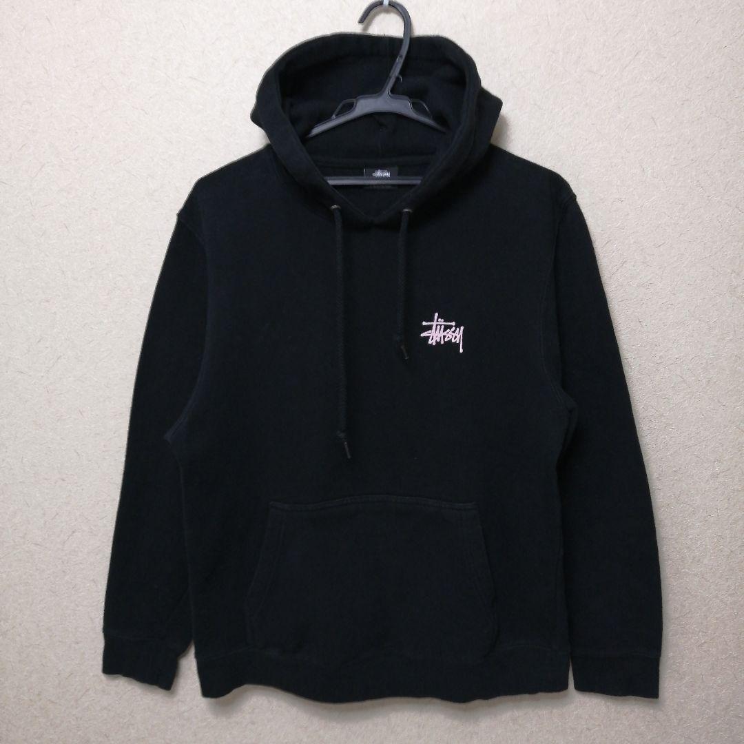 STUSSY ステューシー パーカー ブラック×ピンク