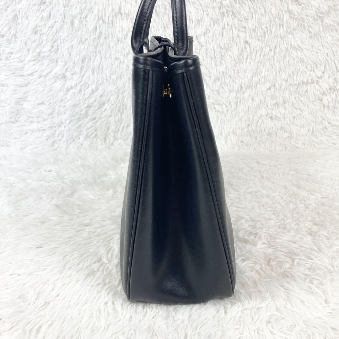 ✨美品✨ロンシャン トートバッグ ハンドバッグ ブラック レザー