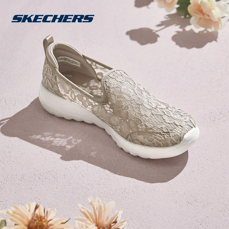 スケッチャーズ スリッポン レディース 花柄 レース 通気性 軽量 シューズ 夏