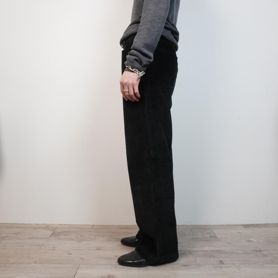 90s ARMANI EXCHANGE コーデュロイパンツ ブラック/GW329