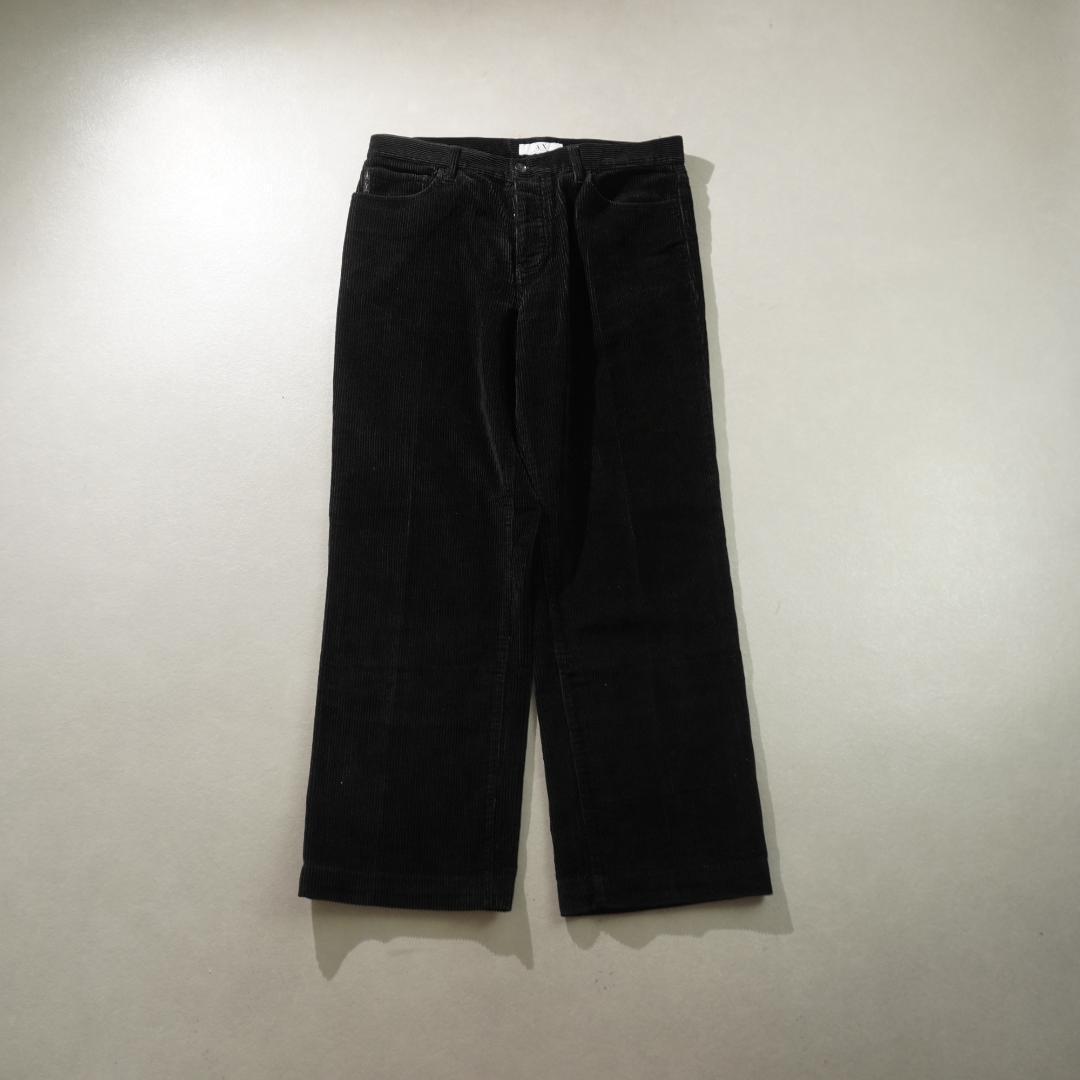 90s ARMANI EXCHANGE コーデュロイパンツ ブラック/GW329