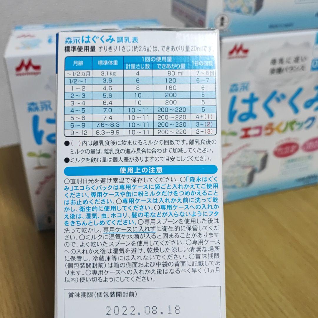 新作登場2022 森永 つめかえ用 4箱 6TmSJ-m18240420343 はぐくみ エコらくパック 限定品通販