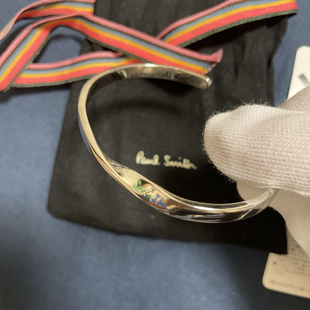 定番の中古商品 Paul Smith シルバーバングル オリジナルポーチ付き アクセサリー