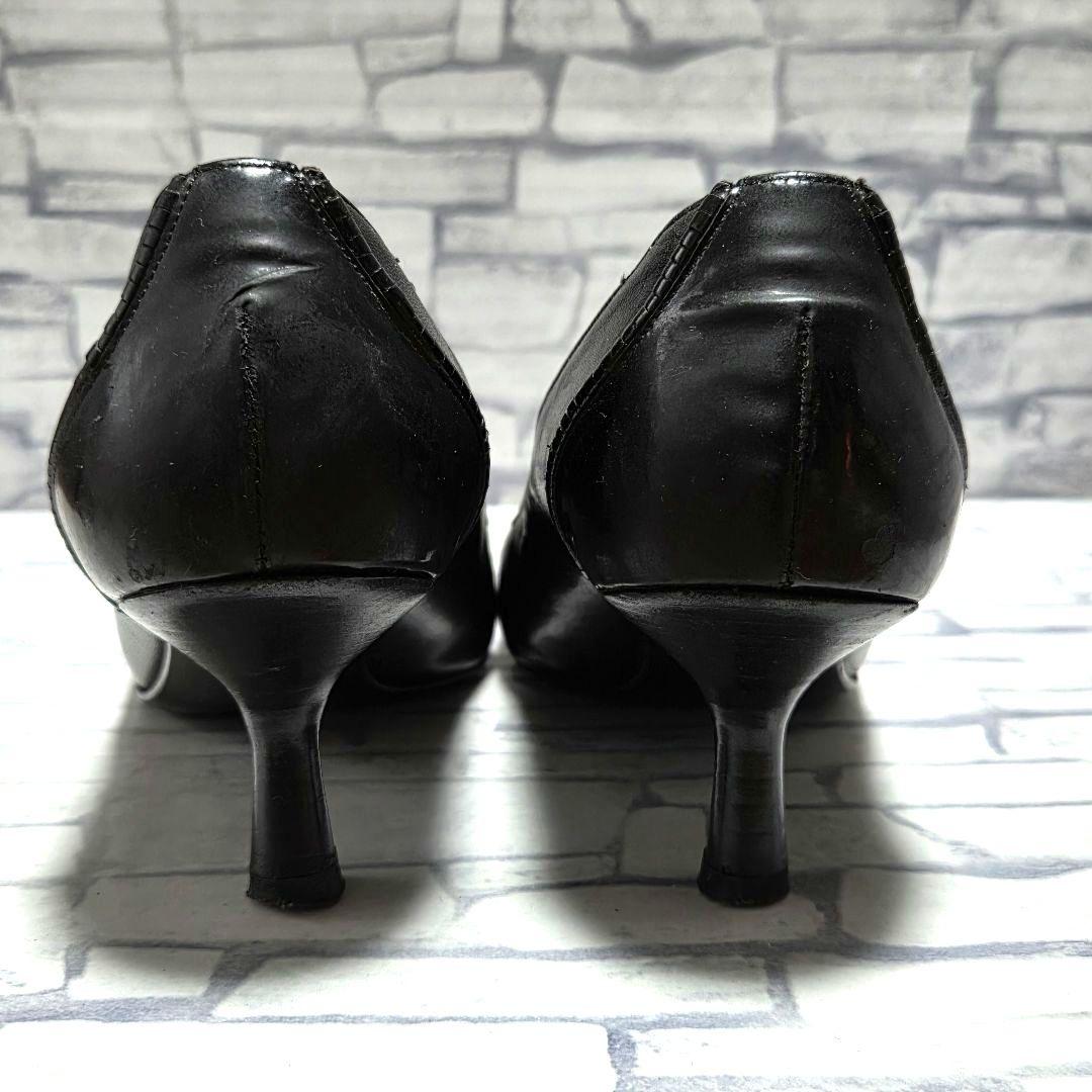 CHANEL】カメリア＆タッセル ポインテッドトゥ パンプス 36 黒 レザー