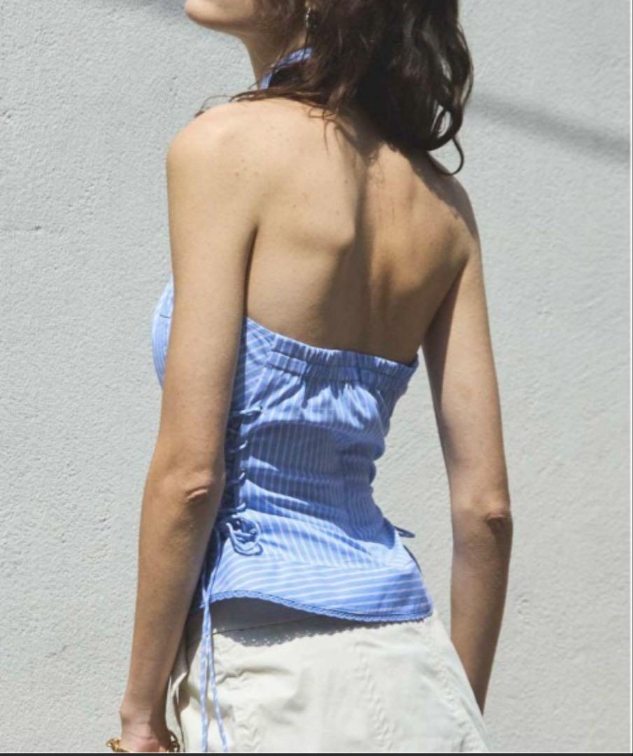 MAISON SPECIAL サイドレースアップホルターネックトップス Side Lace Up Halter Neck Tops