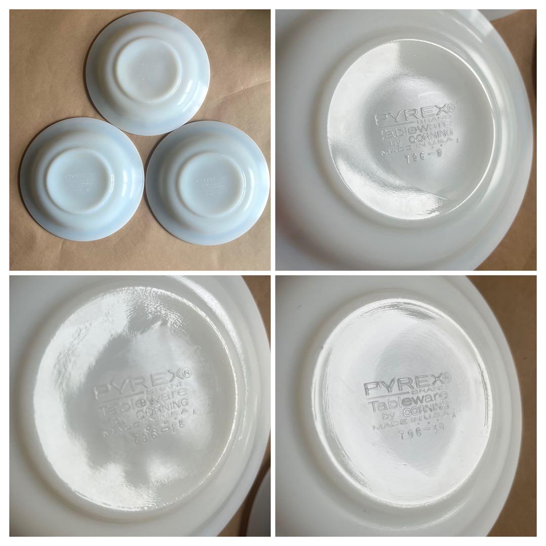 PYREX アメリカンダイナー レストランウェア 12点セット ミルクガラス
