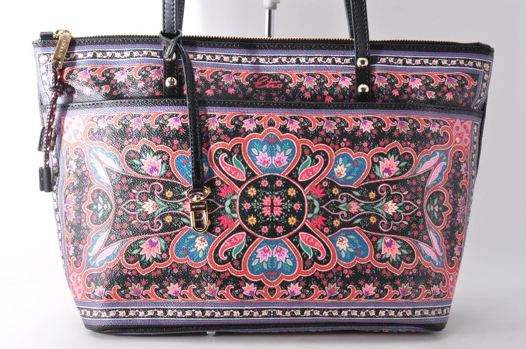 ETRO エトロ ペイズリー トートバッグ 手提げかばん ポーチ,保存袋付き