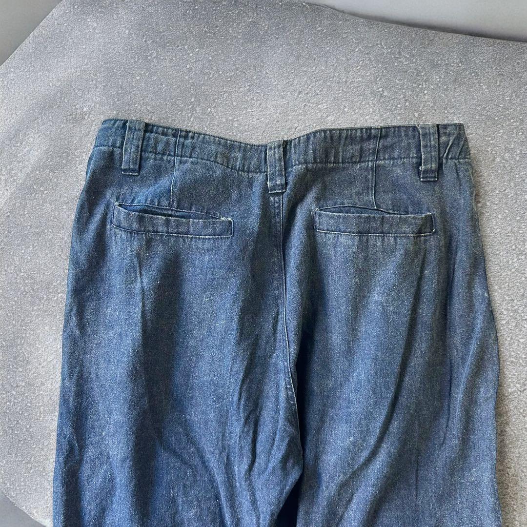 ELRODEO patchwork wide denim pants
