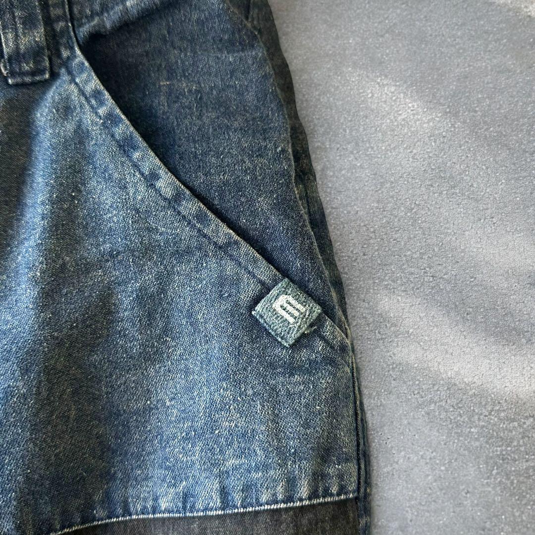 ELRODEO patchwork wide denim pants